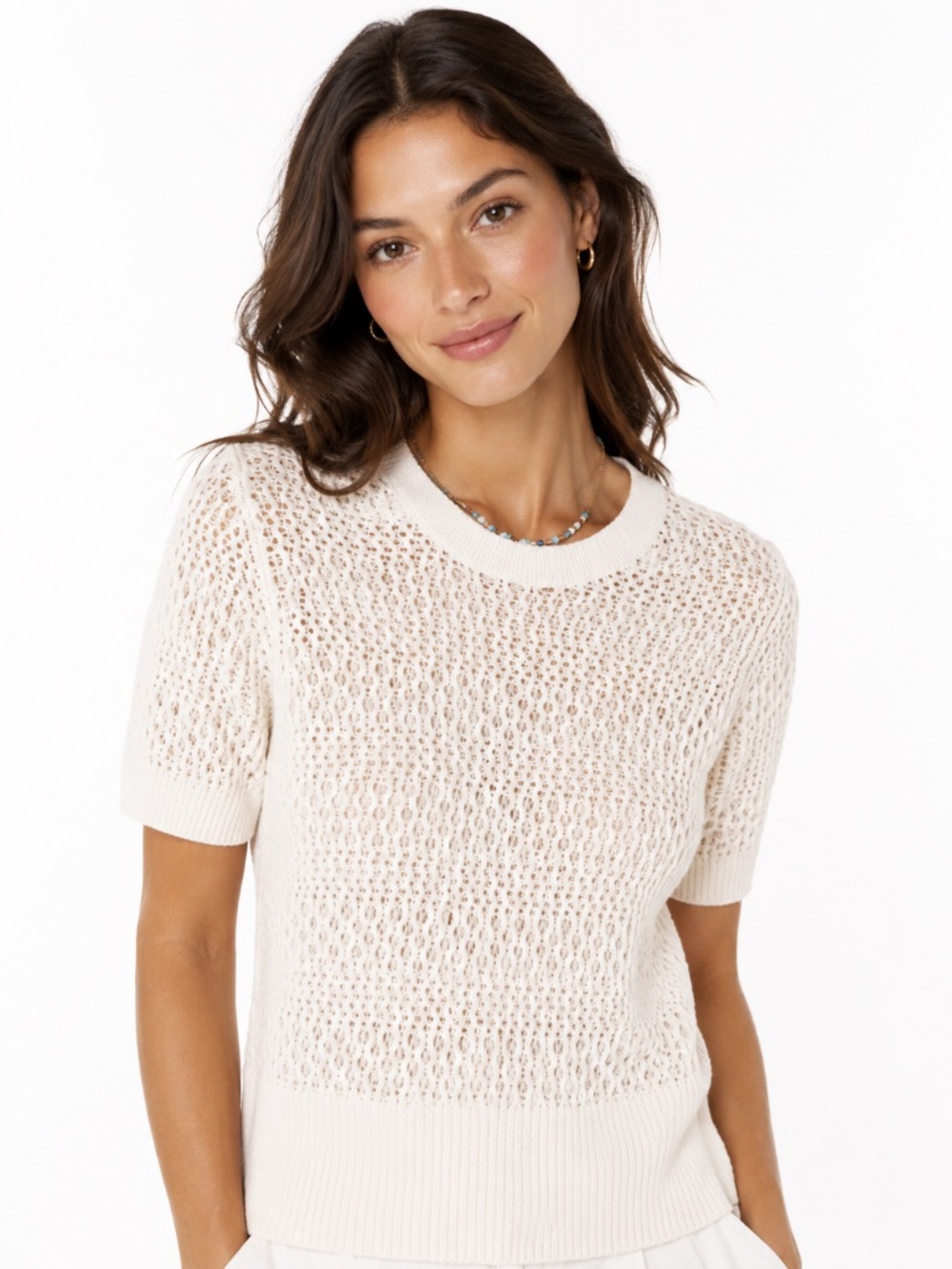 J Crew Sweater S Cashmere White